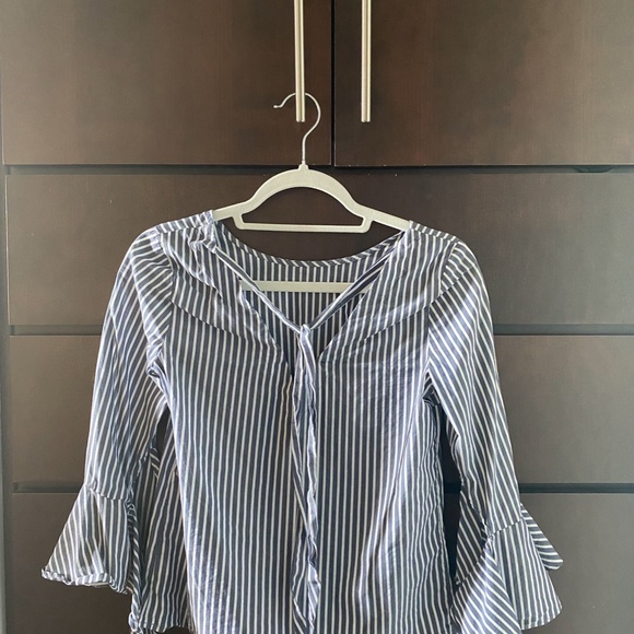 Blouse, size XS, slate grey/white - Picture 2 of 2